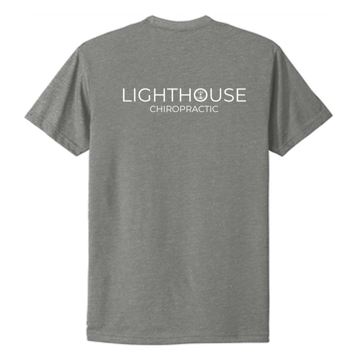 Lighthouse Chiropractic Next Level Apparel® Unisex CVC Tee - Grey