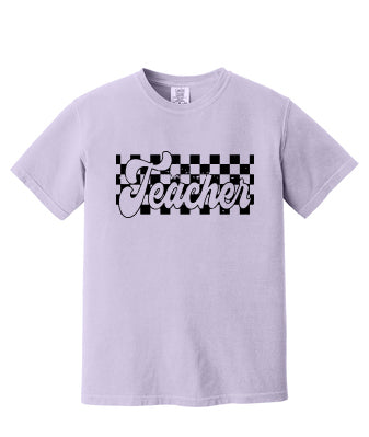 Checkerboard Teacher - Comfort Colors