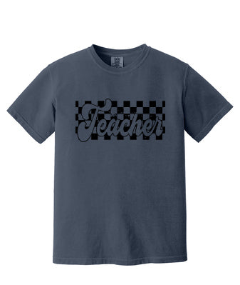 Checkerboard Teacher - Comfort Colors