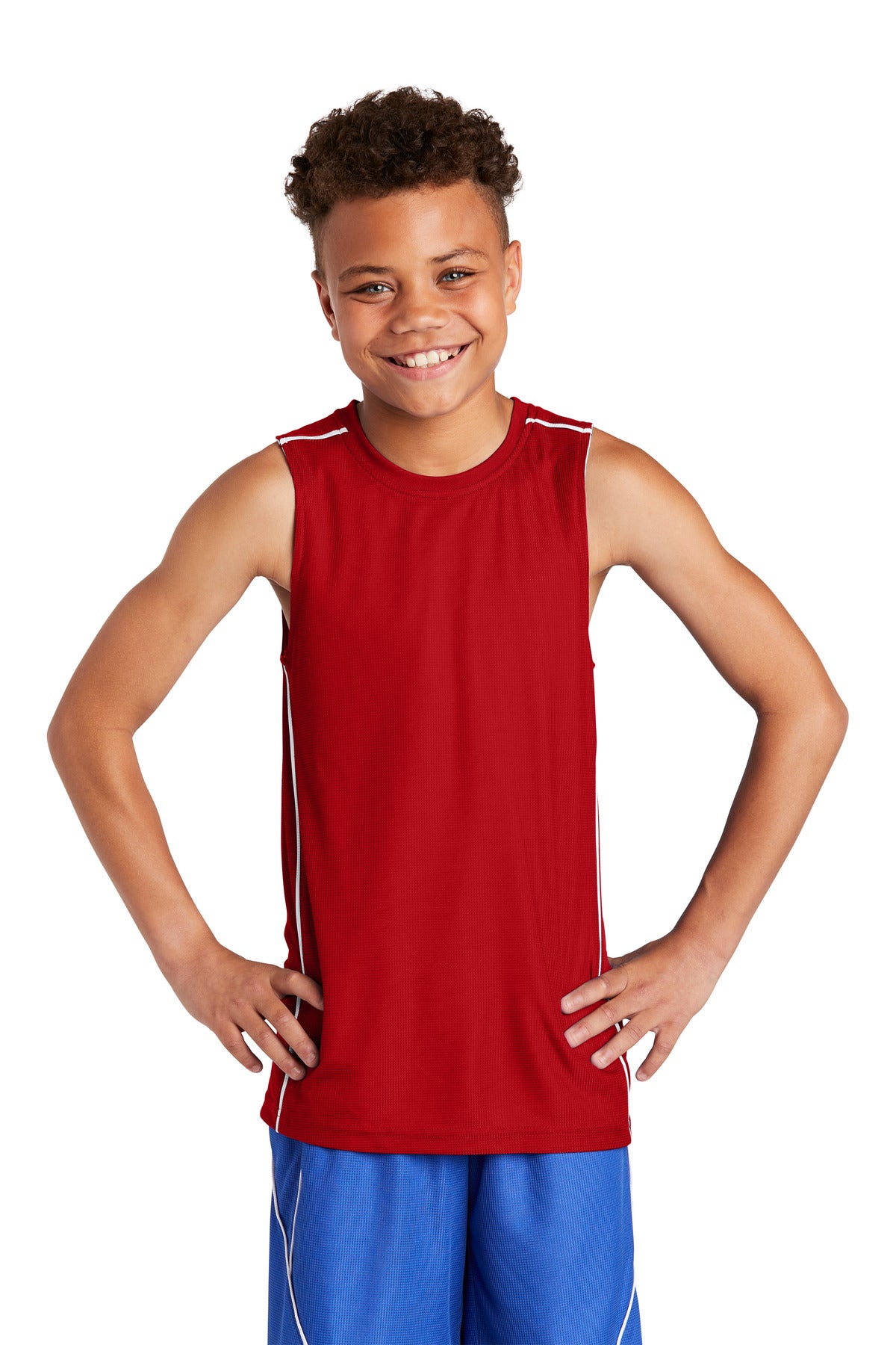 DESIGN CENTER - Sport-Tek® Youth Unisex PosiCharge® Mesh Reversible Sleeveless Tee