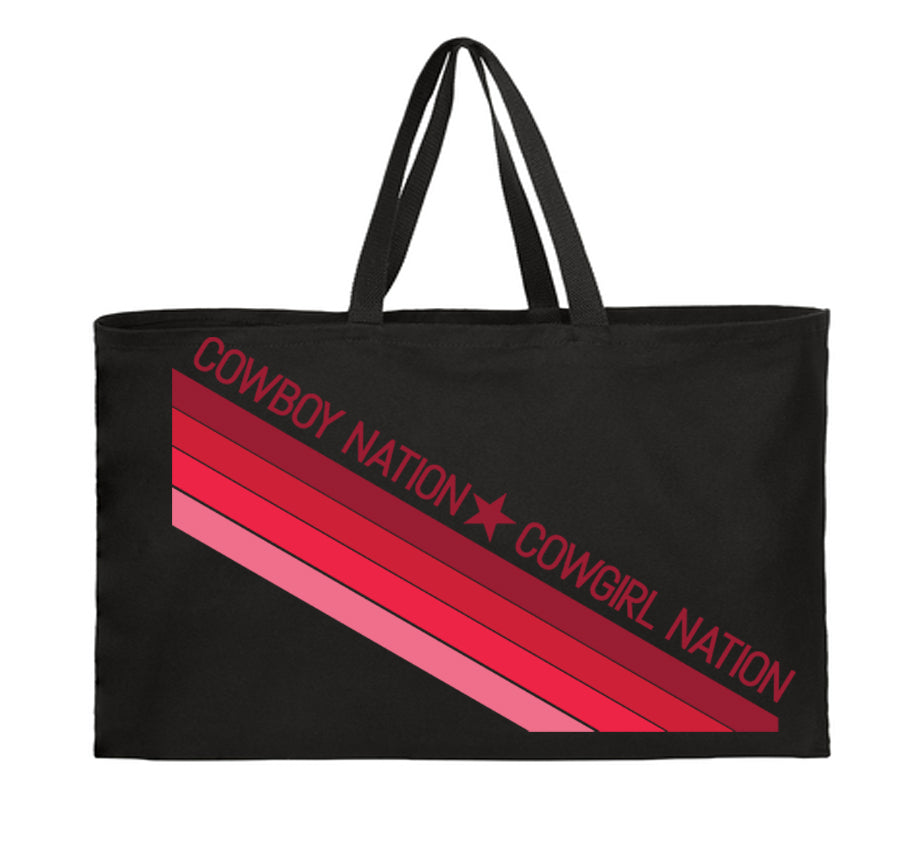 Cowgirl and Cowboy Nation Twill Jumbo Tote