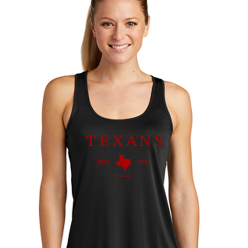 Dallas Texans Sport-Tek® Ladies PosiCharge® Competitor™ Racerback Tank with Texans State graphic