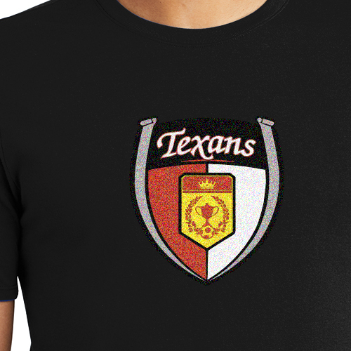 Dallas Texans - Ladies Nike Dri-FIT Cotton/Poly Tee with Texans Vintage Style Crest Logo