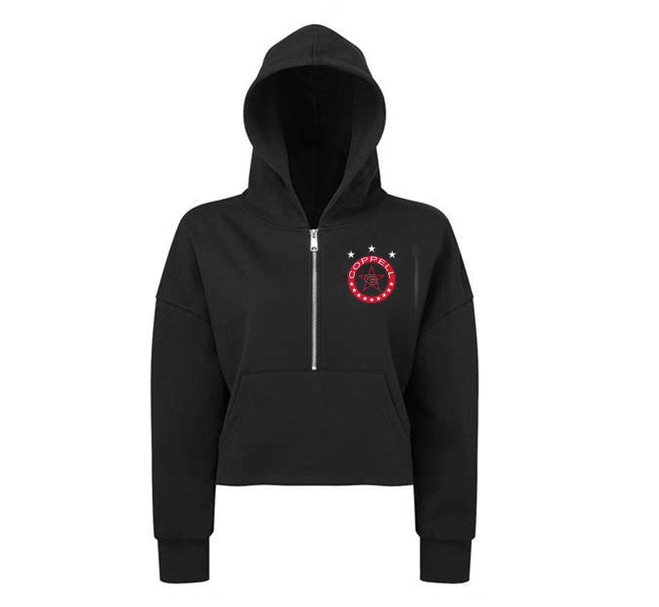 NEW! Cowboys Soccer. TriDri Women's Alice Half-Zip Hooded Sweatshirt