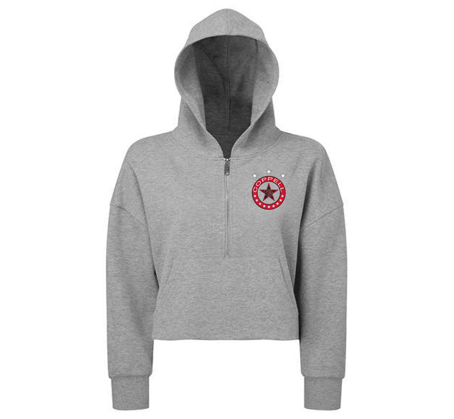 NEW! Cowboys Soccer. TriDri Women's Alice Half-Zip Hooded Sweatshirt