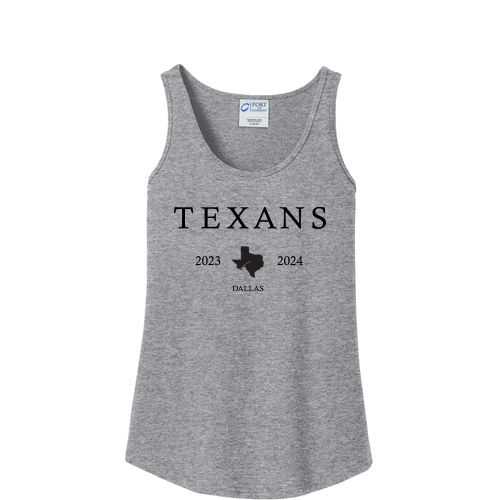Dallas Texans Port & Company® Ladies Core Cotton Tank Top with Texans State graphic