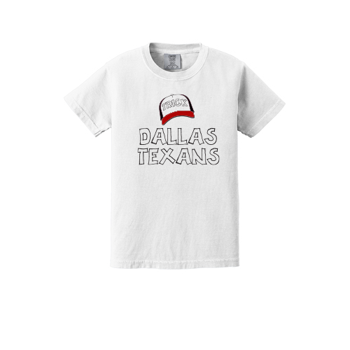 Dallas Texans - Comfort Colors ® Youth Heavyweight Ring Spun Tee with hat trick graphic