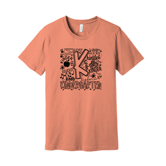 Kindergarten Typography - Bella+Canvas Tee