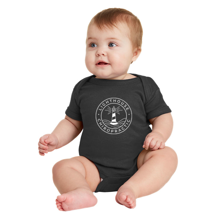 Lighthouse Chiropractic Rabbit Skins™ Infant Short Sleeve Baby Rib Bodysuit