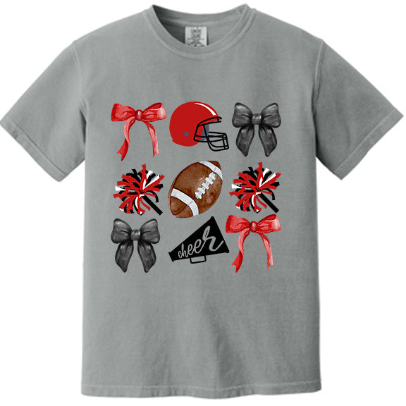 Comfort Colors ® Youth Heavyweight Ring Spun Tee - Football & Bows