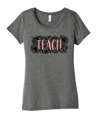 Teacher's Flower - BELLA+CANVAS ® Women’s Triblend Short Sleeve Tee