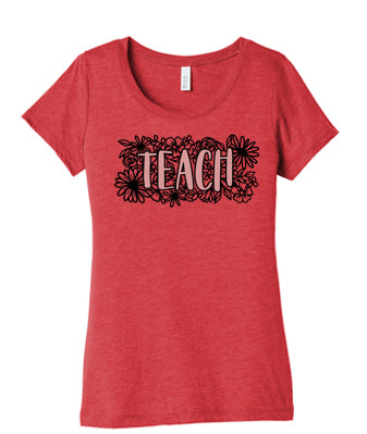 Teacher's Flower - BELLA+CANVAS ® Women’s Triblend Short Sleeve Tee