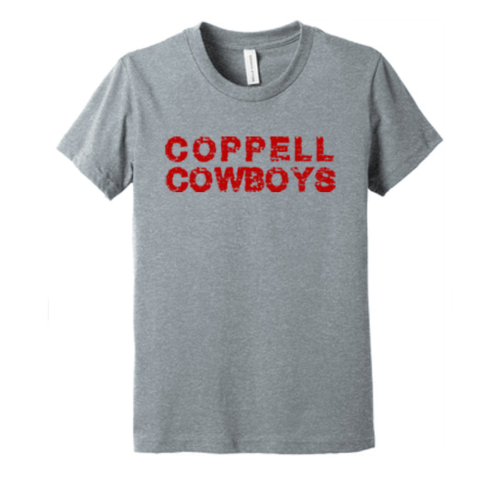 BELLA+CANVAS® Youth Heather CVC Tee - Distressed Coppell Cowboys